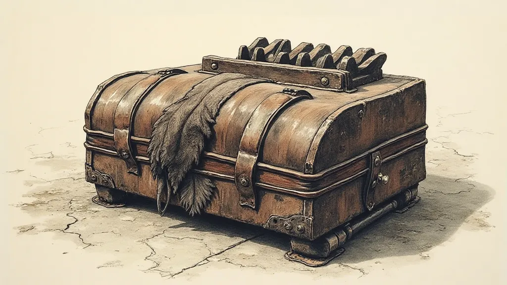 Detail of an antique accordion bellows