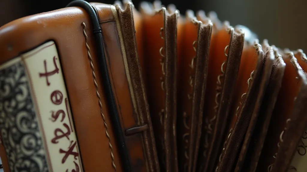 Antique accordion bellows