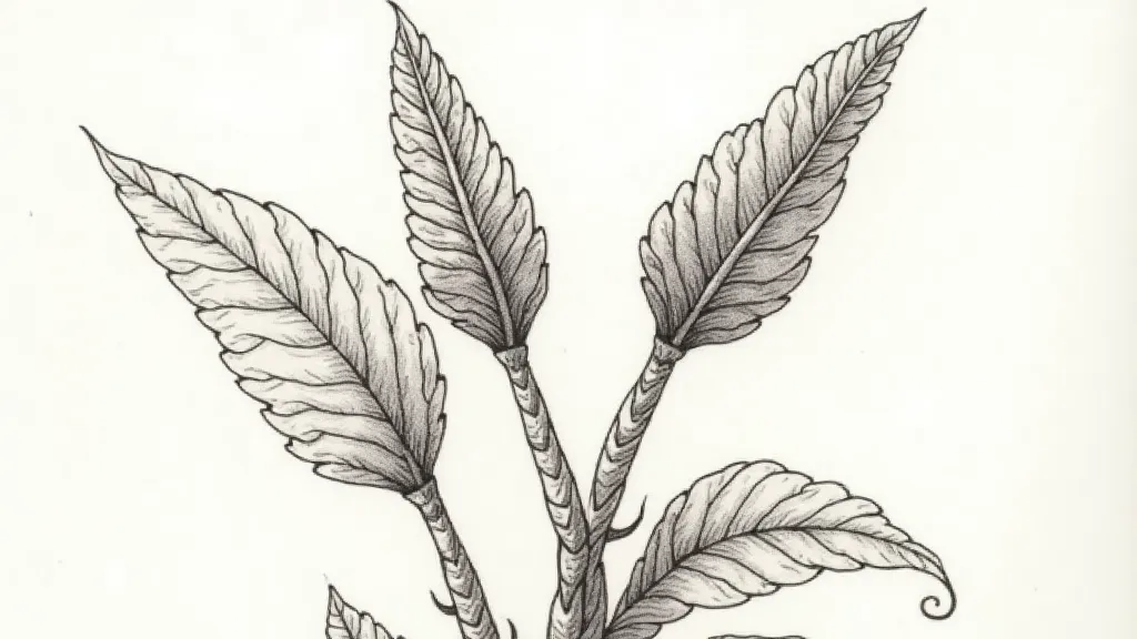Lamb's ear pen and ink drawing