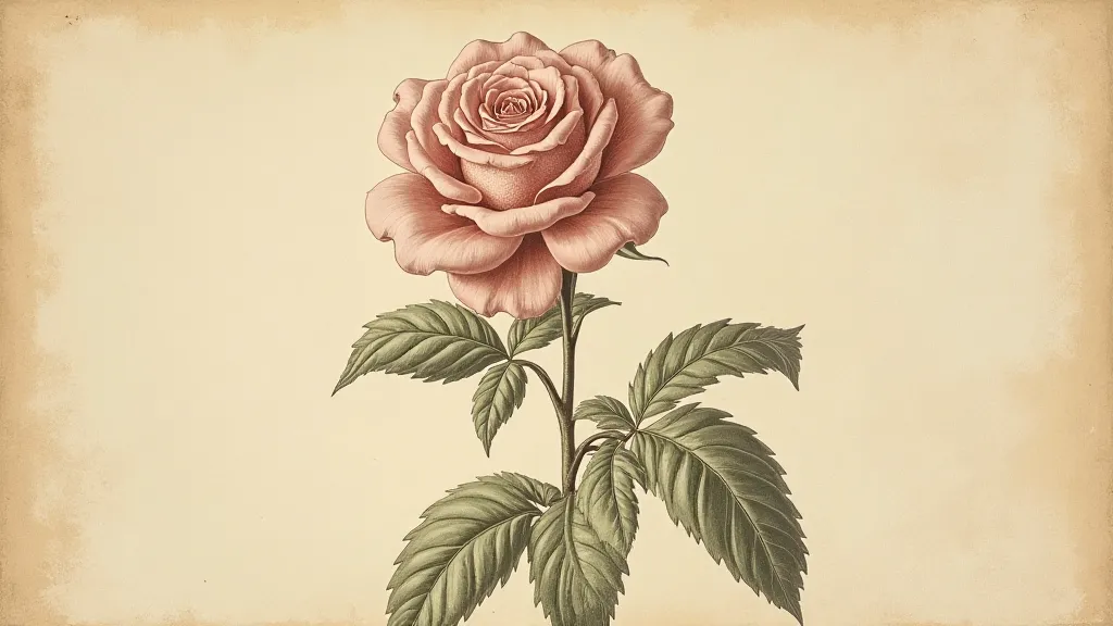 17th Century Rose Illustration