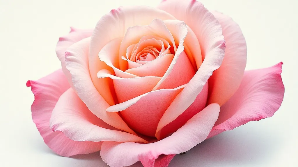 Rose petal rendered with ink and watercolor